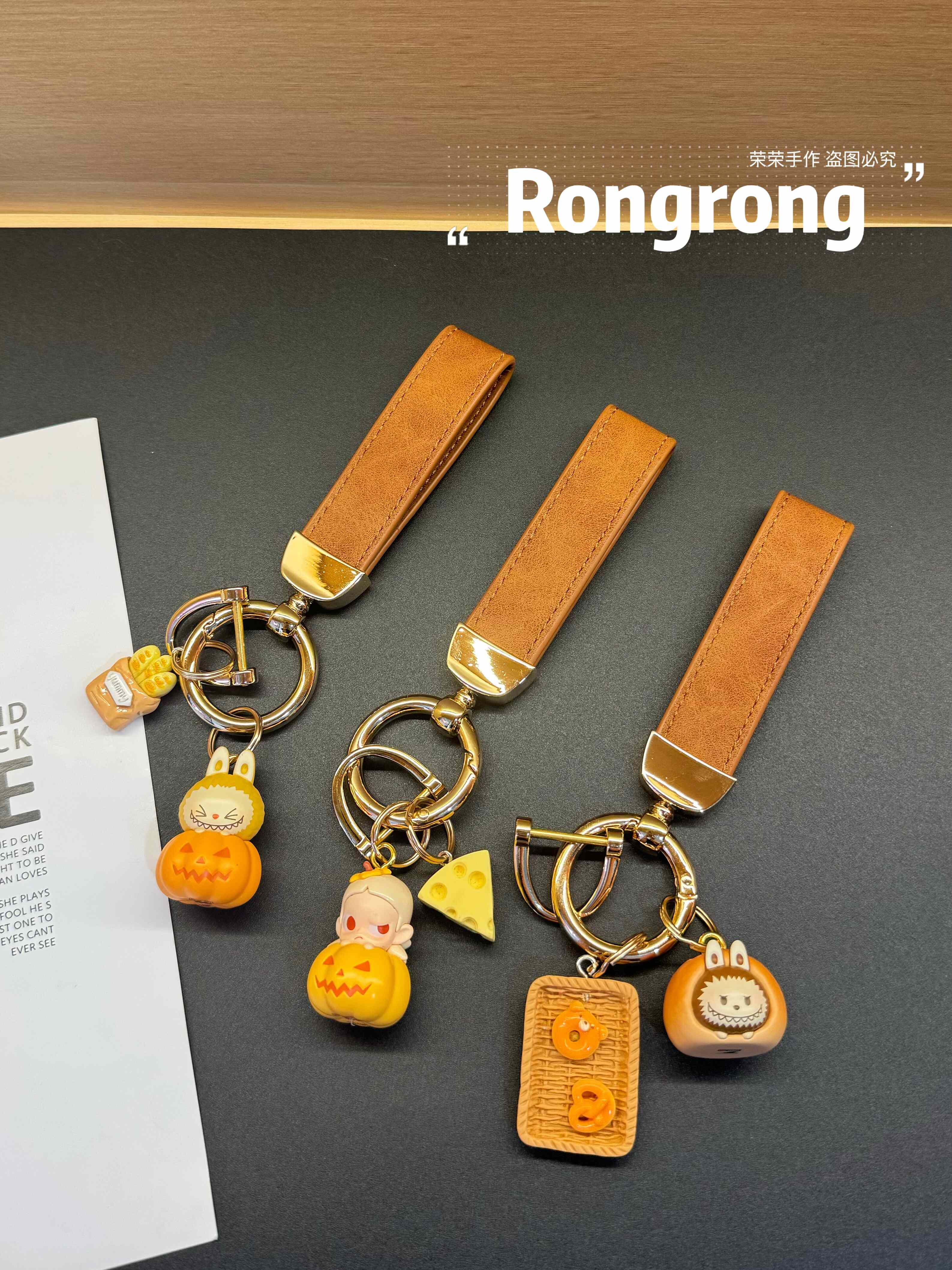 可爱萌物新款泡泡玛特哭娃手机链挂件可爱少女心包包挂饰钥匙扣