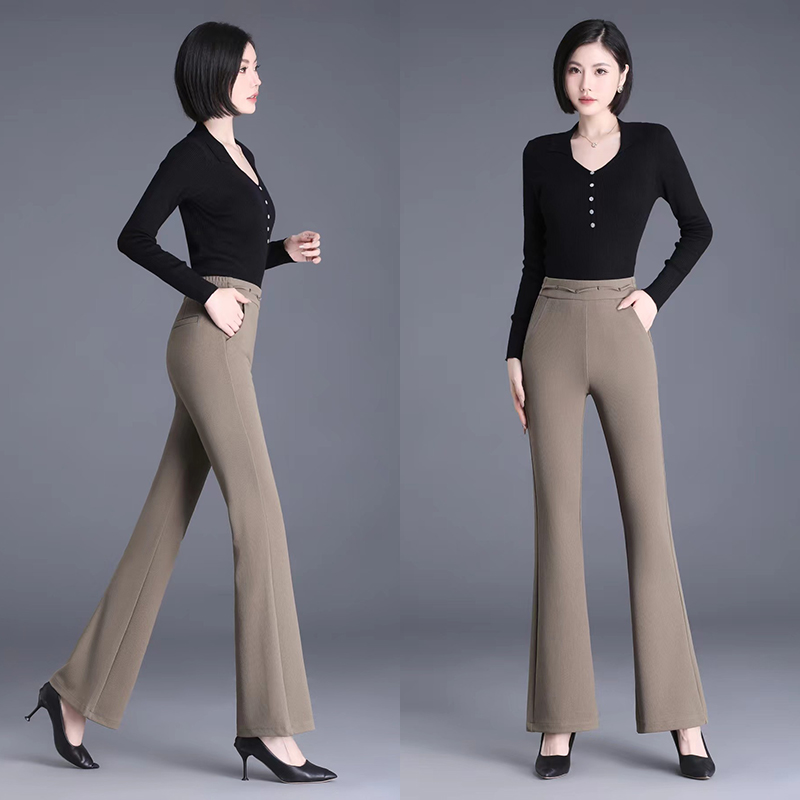 高腰休闲卡里卡长裤新款