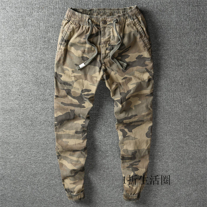 迷彩休閑長褲Jogger pants男士複古運動休閑褲修身束腳褲在類目 男裝, 休閒褲中 - 來自Buy2taobao.com提供專業的淘寶代購服務