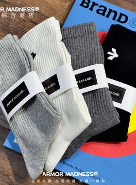 ARMOR MADNESS 飞鸟刺绣运动袜子男女生四季吸汗透气棉袜中筒袜子
