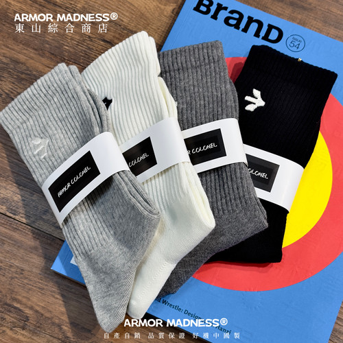 ARMOR MADNESS 飞鸟刺绣运动袜子男女生四季吸汗透气棉袜中筒袜子