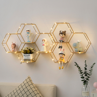 客厅墙上装 饰置物架网红餐厅卧室墙面布置组合壁挂宿舍床头收纳架