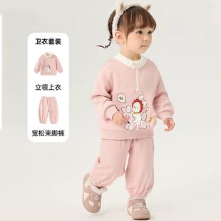女童套装2025新款儿童洋气时髦秋冬女宝宝休闲运动两件套裤子卫衣