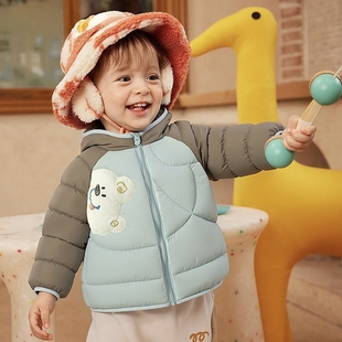 儿童羽绒服宝宝羽绒外套冬季新款婴儿保暖男童上衣女童可爱加厚