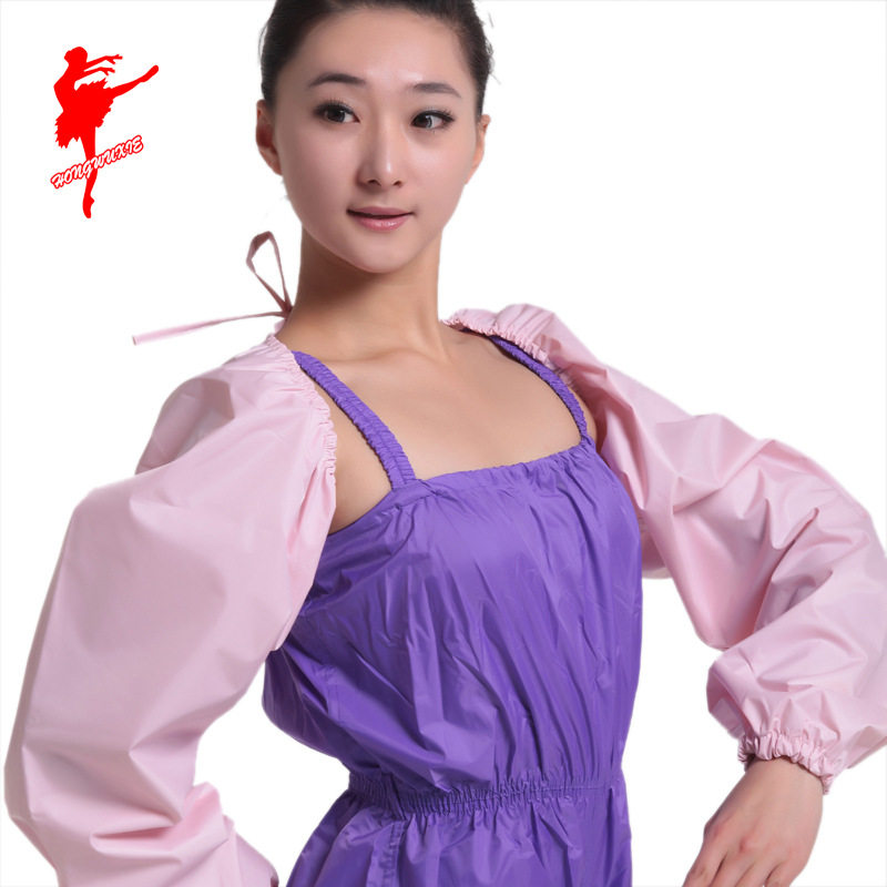 红舞鞋袖服专瘦手臂蝴蝶袖嫩滑肌肤美体长袖考级运动健身暴汗袖服