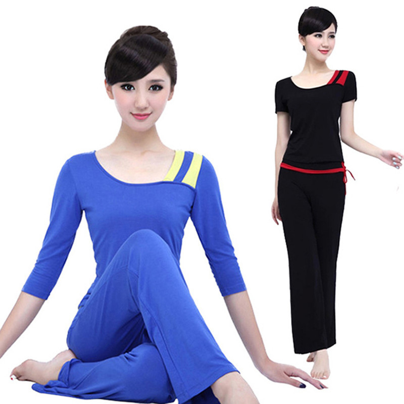 莫代尔秋季套装短袖运动风健身服