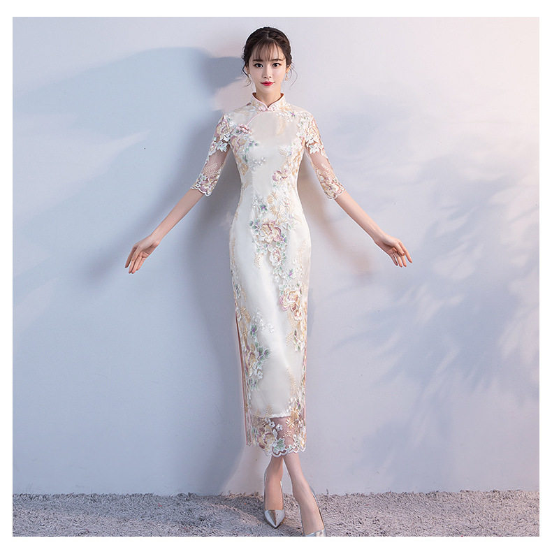 性感改良旗袍少女款2026新款夏季修身显瘦中长款端庄大气妈妈旗袍