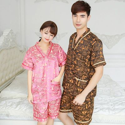 男女情侣款汗蒸服棉浴服丝棉提花浴衣桑拿服养生服按摩足浴酒店
