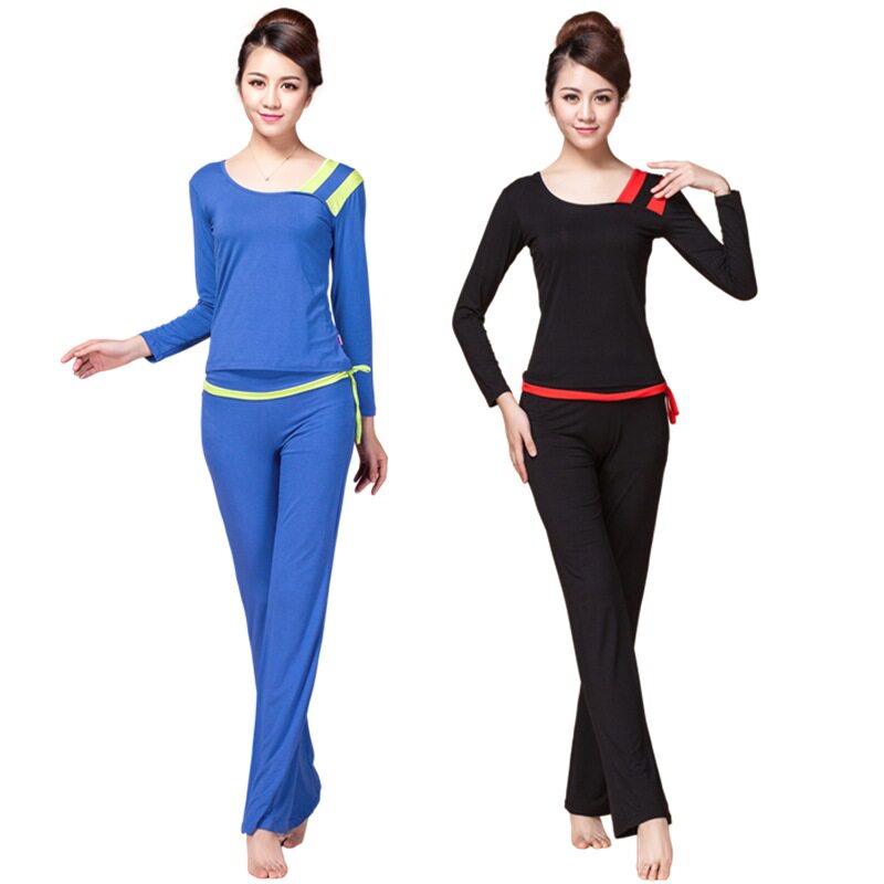 长袖瑜伽服套装女2026春秋冬季舞蹈练功服莫代尔健身服形体服运动