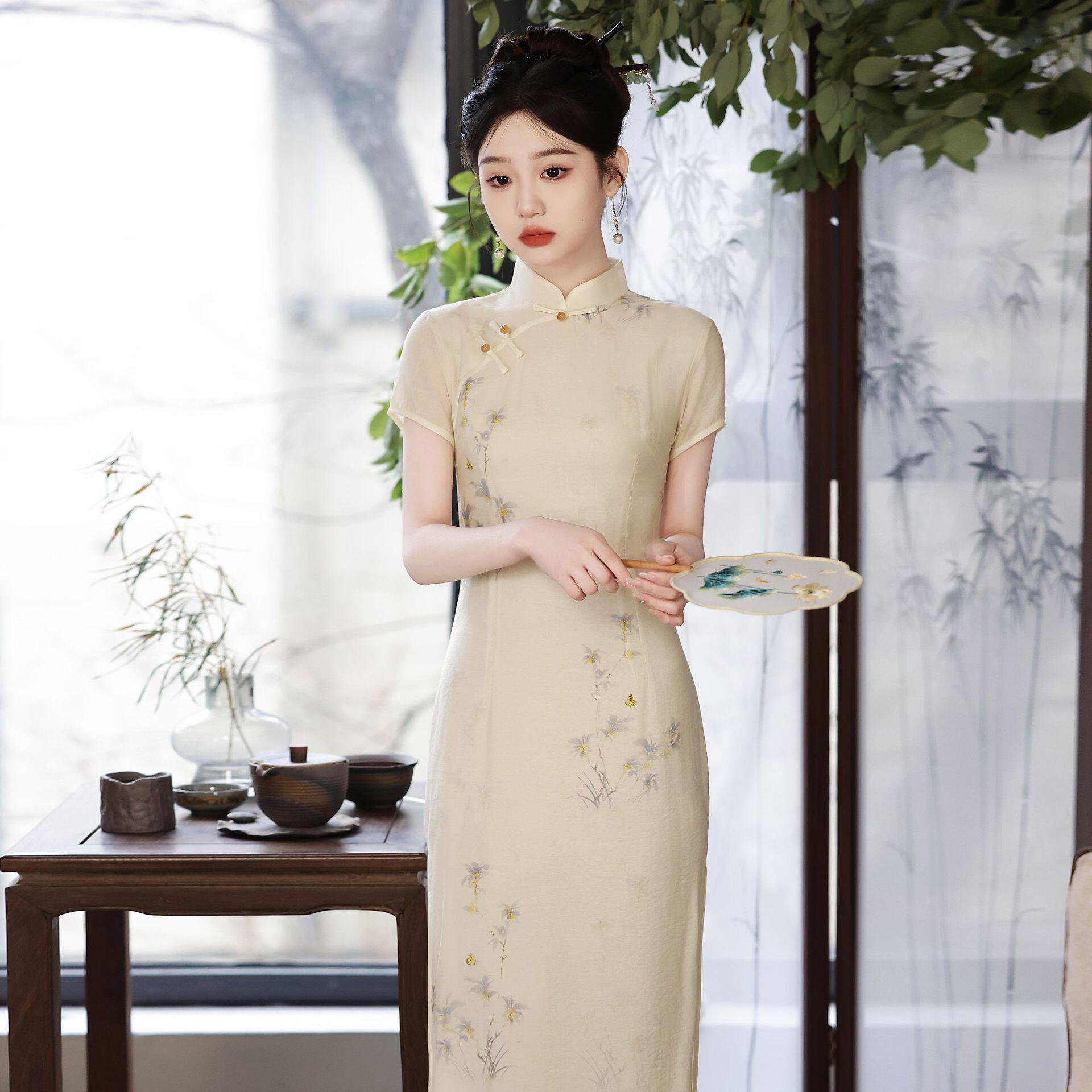 2026新中式复古国风旗袍春夏季新款改良棉麻气质连衣裙礼服女装
