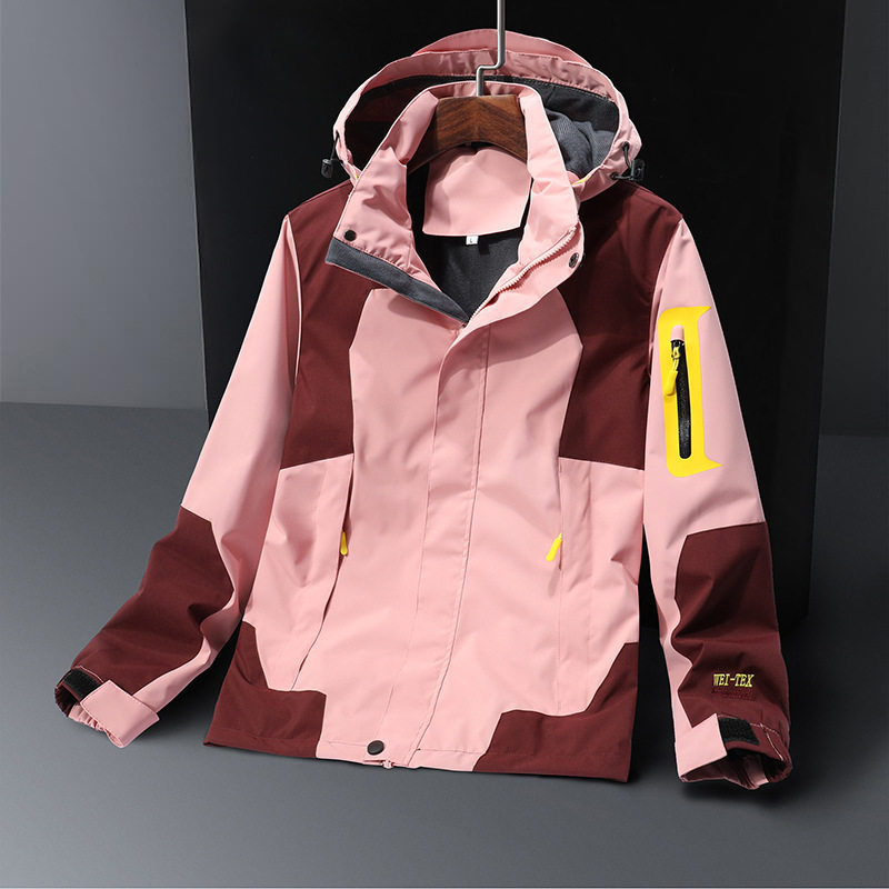 2026新款冲锋衣男女情侣年轻夹克外套上衣冲锋衣户外时尚休闲拼色