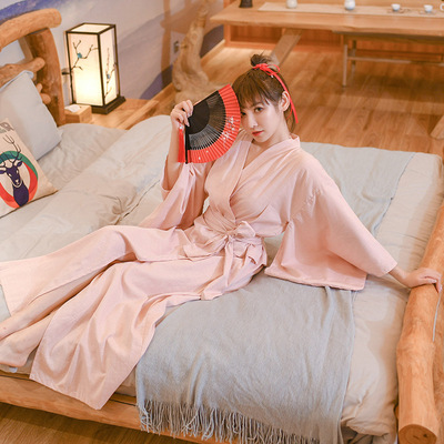高档日式风浴袍汤泉养生纯棉和服