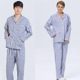 病人服患者服棉蓝病号服住院套装 兰棉条病号服纯粉女长袖 医院短袖