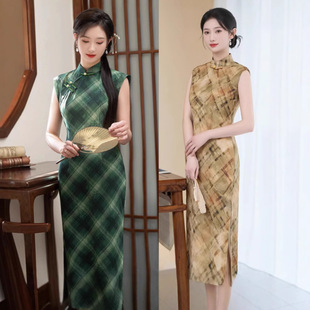 古法改良旗袍年轻款少女新中式无袖气质年轻2026新款日常春季长款