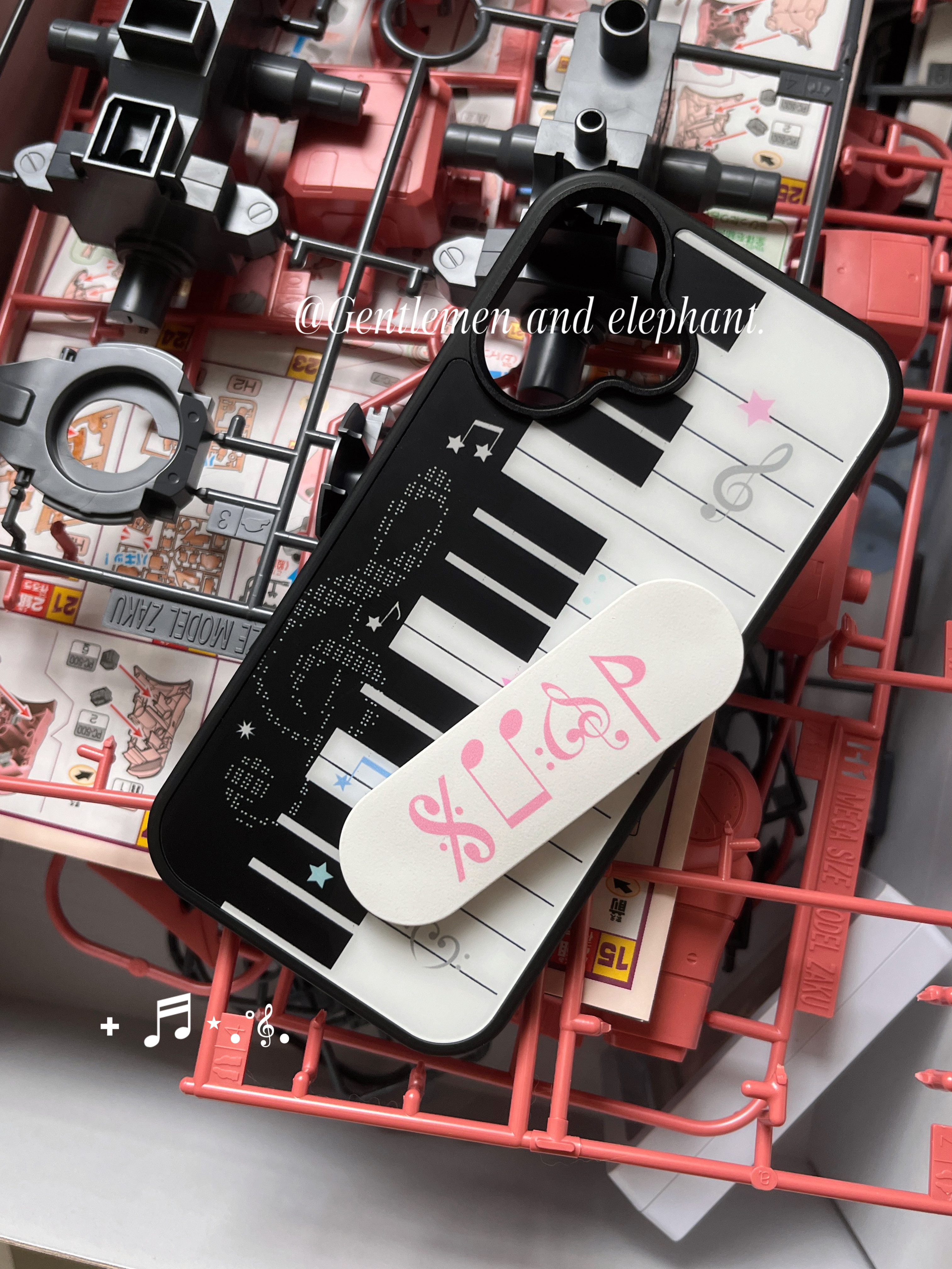 thumbnail for Japanese and Korean ins ancient art piano key notes for iphone16promax apple 15pro 14 simple 16plus black edge acrylic frosted glass case niche case