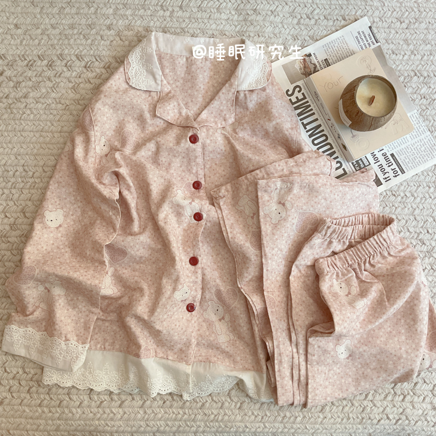 【森林朵朵】春夏季女睡衣软料碎花长袖长裤家居服柔肤纯棉套装