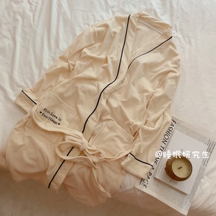 【无极乌龙】秋季情侣同款睡袍软料薄绒简约家居服周末仪式感浴袍