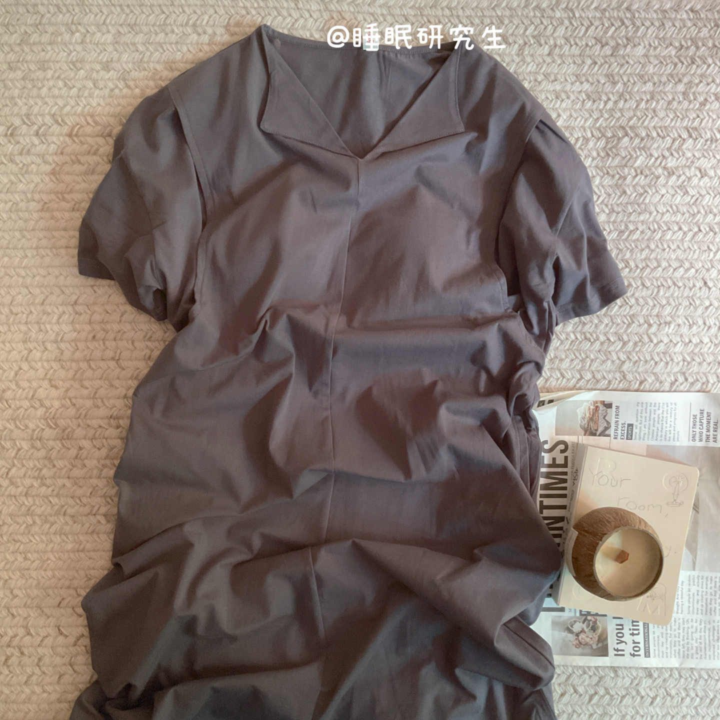 【月子服睡裙】夏季女睡衣家居服软料棉质带胸垫隐藏哺乳口