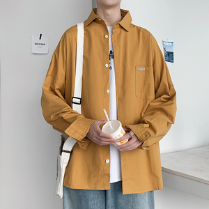 短袖衬衫外套ins宽松痞帅衬衣男装潮牌上衣服港风A161- C14图片