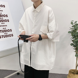 潮牌ins超火t恤男士港风潮流百搭宽松半袖体恤A161-W1053图片