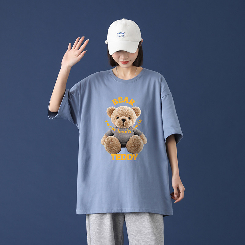 2021春夏新款短袖T恤男宽松潮流衣服打底衫A161-T03图片