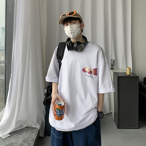 港风t恤男短袖宽松百搭潮牌潮流ins超火cec原宿风A161-T27图片