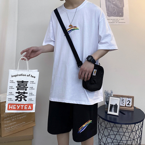 休闲运动套装男装一套搭配帅气潮牌夏季2021新春秋A161-TZ02图片