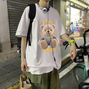 男短袖t恤2021夏季新款韩版潮牌宽松春秋潮流男装A161-T03图片