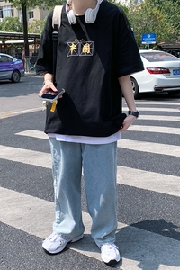 2021新款夏季短袖T恤潮流宽松青少年ins潮牌体恤衣服A161-T43-P25图片