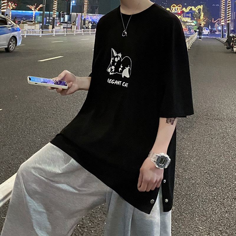 夏季ins潮牌男生宽松日系情侣短袖男潮流半袖体恤A161-T088-P35,男装T恤,电商A161