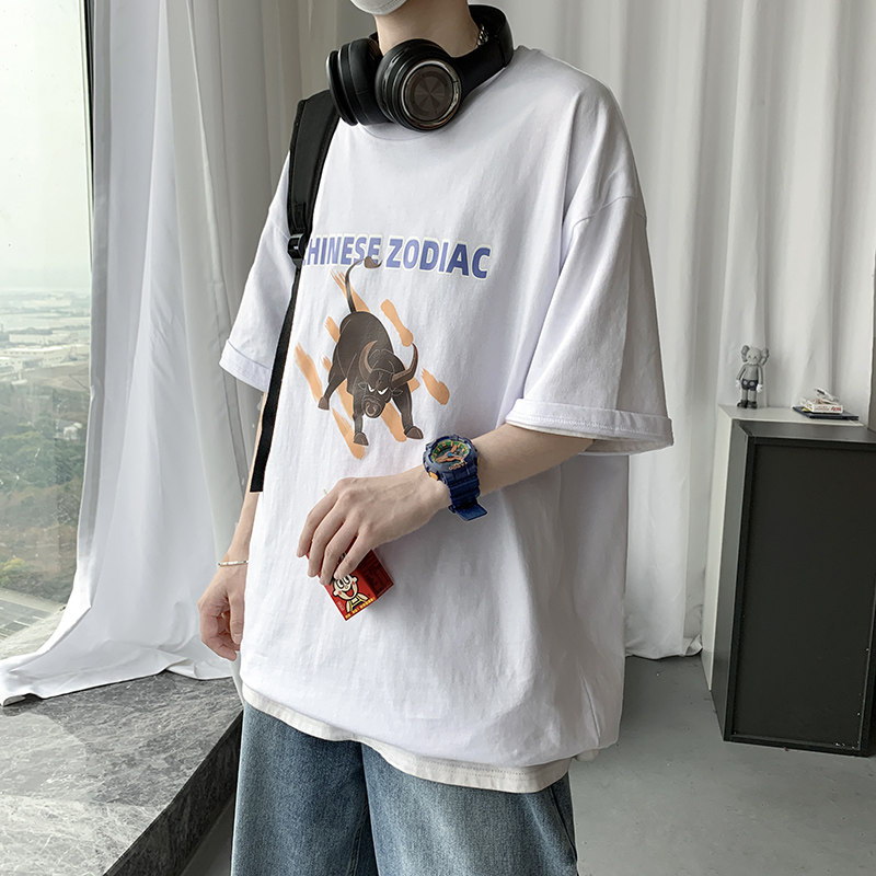t恤男短袖半袖ins潮牌韩版百搭潮流百搭夏季港风衣服A161-T26,男装T恤,电商A161