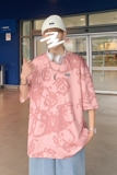 原宿bf港风短袖男潮牌百搭ins五分t恤夏季潮流宽松A161-T051-P28，男装T恤，电商A161