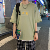 2021新款夏季短袖T恤潮流宽松青少年ins潮牌体恤衣服A161-T43-P25，男装T恤，电商A161