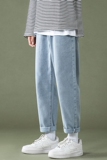 牛仔裤子夏季薄款潮牌宽松2021年新款春秋款束脚哈伦A161-705，男装牛仔裤，电商A161