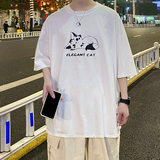夏季ins潮牌男生宽松日系情侣短袖男潮流半袖体恤A161-T088-P35，男装T恤，电商A161