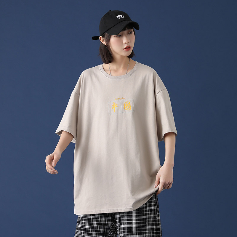 潮牌夏季新款短袖韩版潮流情侣T恤日系ins宽松半袖A161-T43-P25,男装T恤,电商A161