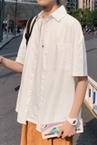 慵懒短袖衬衫男夏季韩版潮流衬衣港风日系宽松外套A161-C019，男装衬衫，电商A161