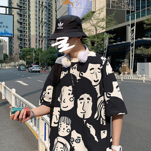 短袖T恤潮流宽松打底衫男装上衣服潮牌半截袖港风insA161-T50-P30图片