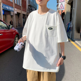 短袖男潮牌潮流2021新款衣服ins简约港风百搭超火t恤A161-T33-P30，男装T恤，电商A161