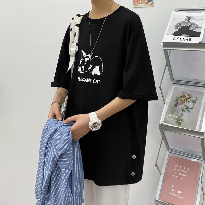 夏季新款短袖T恤网红ins超火港风百搭潮流潮牌宽松A161-T088，男装T恤，电商A161