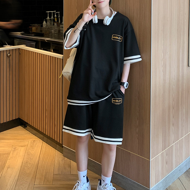 休闲运动套装男装一套搭配帅气潮牌夏季2021款衣服A161-TZ01-P45,男装休闲套装,电商A161