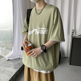白色短袖t恤男夏季潮牌韩版潮流个性圆领男装体恤A161-T22-P25，男装T恤，电商A161