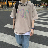 夏季新款原宿风短袖T恤男潮牌bf宽松休闲A161-T04，男装T恤，电商A161