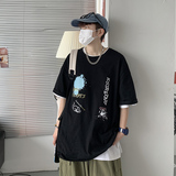 短袖t恤男2021春夏季新款体恤ins潮流潮牌百搭宽松A161-T24-P25，男装T恤，电商A161
