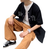 青少年新款5分袖衬衫男DS161-D0585-特，男装衬衫，电商A161
