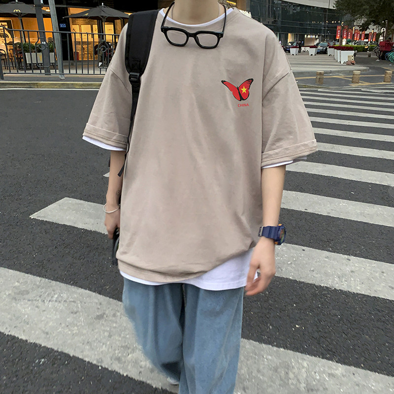 男士t恤潮牌潮流上衣服半袖2021新款男装体恤A161-T01,男装T恤,电商A161