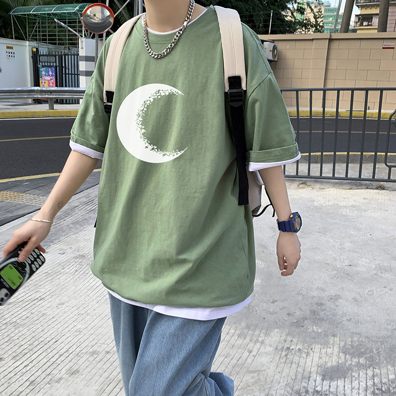 夏季新款潮牌短袖男ins潮简约百搭韩版潮流t恤打底衫A161-T09,男装T恤,电商A161