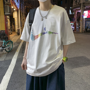 短袖t恤男潮牌百搭潮流港风宽松夏季半袖潮insA161-T12-P25图片