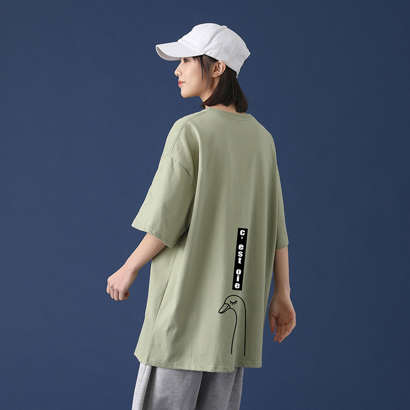 夏季ins潮牌T恤宽松日系情侣短袖韩版潮流半袖体恤A161-T13-P25,男装T恤,电商A161