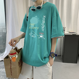 短袖T恤男潮牌ins夏季大码宽松2021新款潮流百搭衣服A161-T24-P25，男装T恤，电商A161